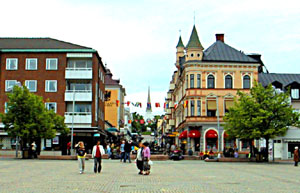 Zentrum von Arvika in Värmland, Schweden